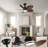 37"  Modern Ceiling Fan With Lights And Remote Control For Bedroom