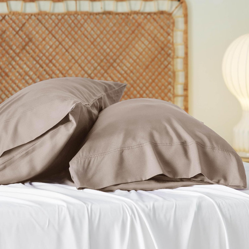 Rayon from Bamboo Pillowcase with Envelope Closure, Purple, Standard Pillowcase