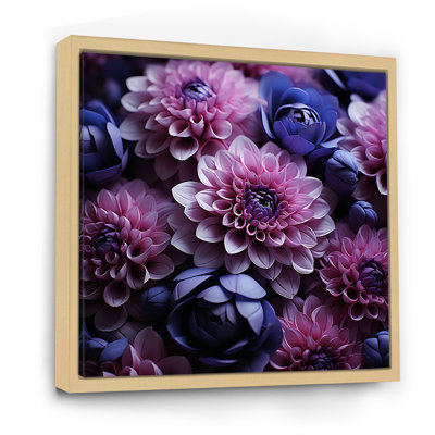 «Purple Mums Blooming Bouquet» - Art mural de mamans