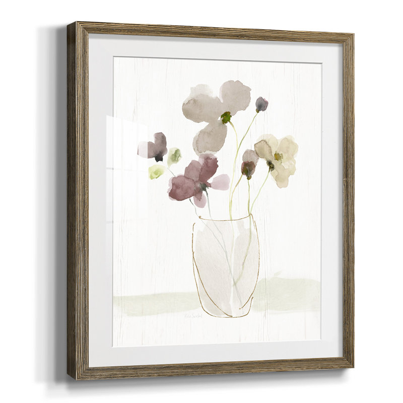 «Zen Shapes I», reproduction encadrée, Papier avec cadre noyer, Oui