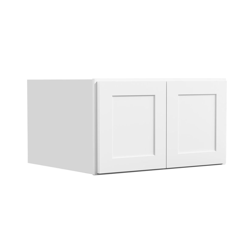 Armoire murale standard HOMEIBRO Cozy Design, en contreplaqué blanc Shaker, prête à assembler, 76 cm (L) x 61 cm (P) x 46 cm (H).