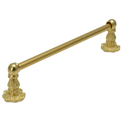 Acanthus c.c. {approximately} towel bar Renaissance style with 5/8 smooth center