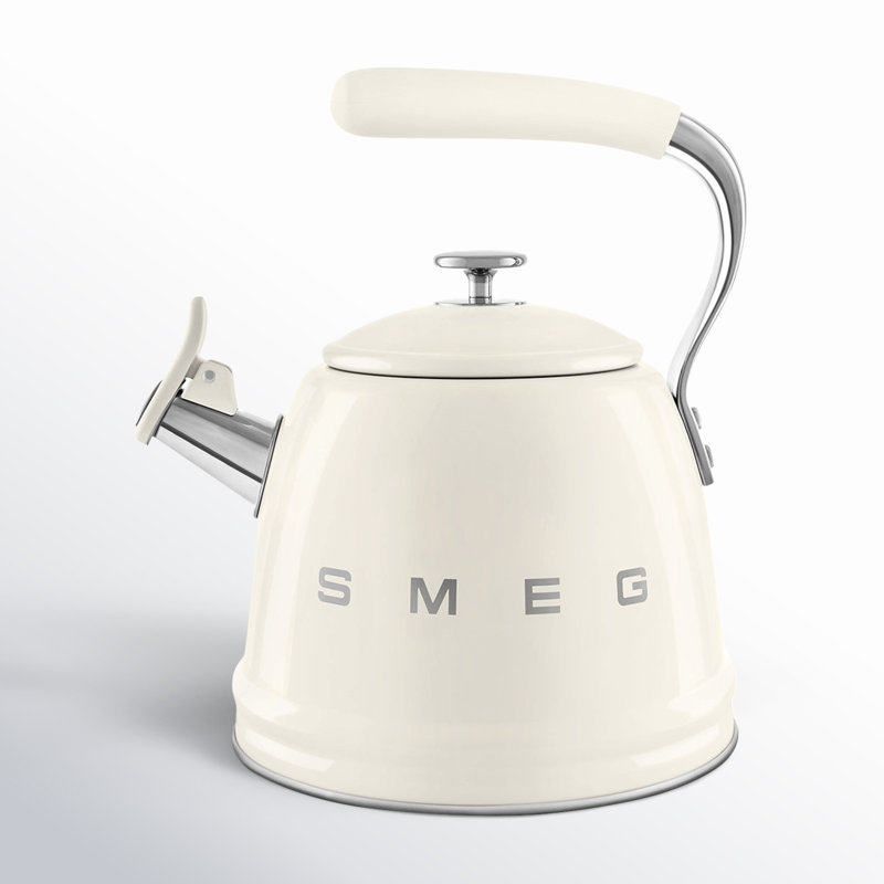 SMEG Whistling Stovetop Kettle, Cream