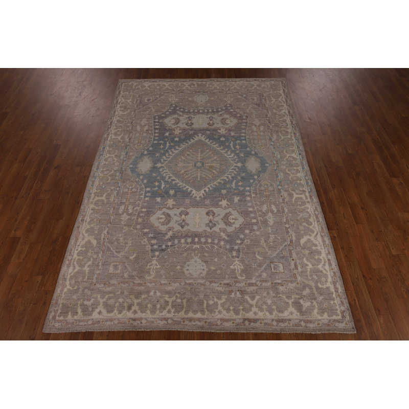 Vegetable Dye Oushak Turkish Area Rug 6x9