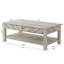 Ensemble de 3 tables basses rustiques grises contemporaines avec finition vieillie – 1 table basse et 2 tables d'appoint