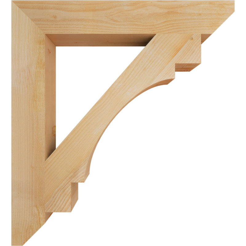 Support en bois / corbeau H 6 po x P 40 po, Sapin de Douglas, H 44 po x l 6 po x P 40 po