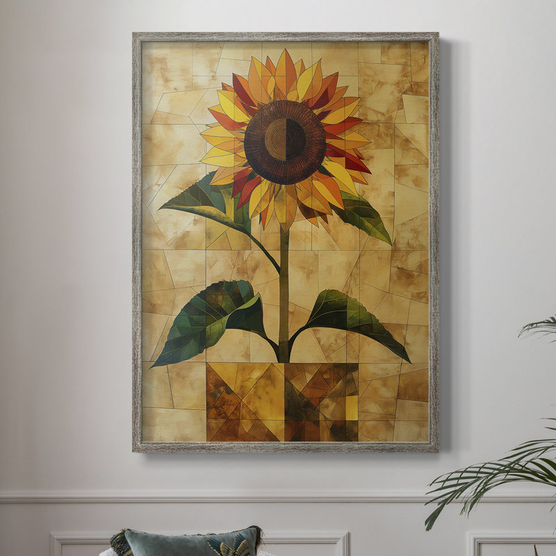 Reproduction encadrée FLORAL Series CDL XXXVI - bois massif, H 15 po x l 12 po