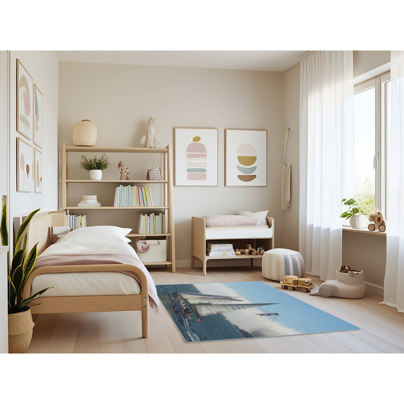 Tapis bleu voilier, Rectangle 3 pi x 5 pi