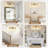 Modern 3-Light Dimmable LED Bathroom Vanity Fixture With Brushed Finish And Crystal Bubble Glass-1295972140