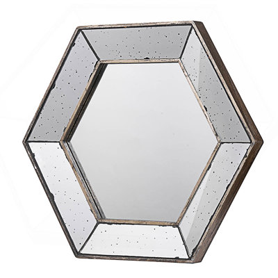 Miroir mural 21 po x 18 po Hexagon