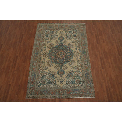 Vintage Wool Traditional Area Rug 6x10