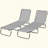 2 Piece Folding Chaise Lounge Pool Chairs, Outdoor Sun Tanning Chairs With 5-Level Reclining Back, Steel Frame For Beach, Yard, Patio-169268509