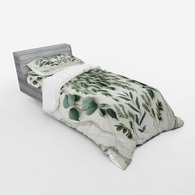 Polyester Floral Duvet Cover, Twin Extra Long Duvet Cover + 2 Additional Pieces
