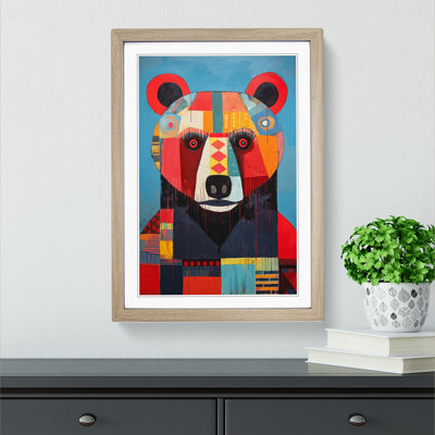 Bear Constructivism Art - Framed Print