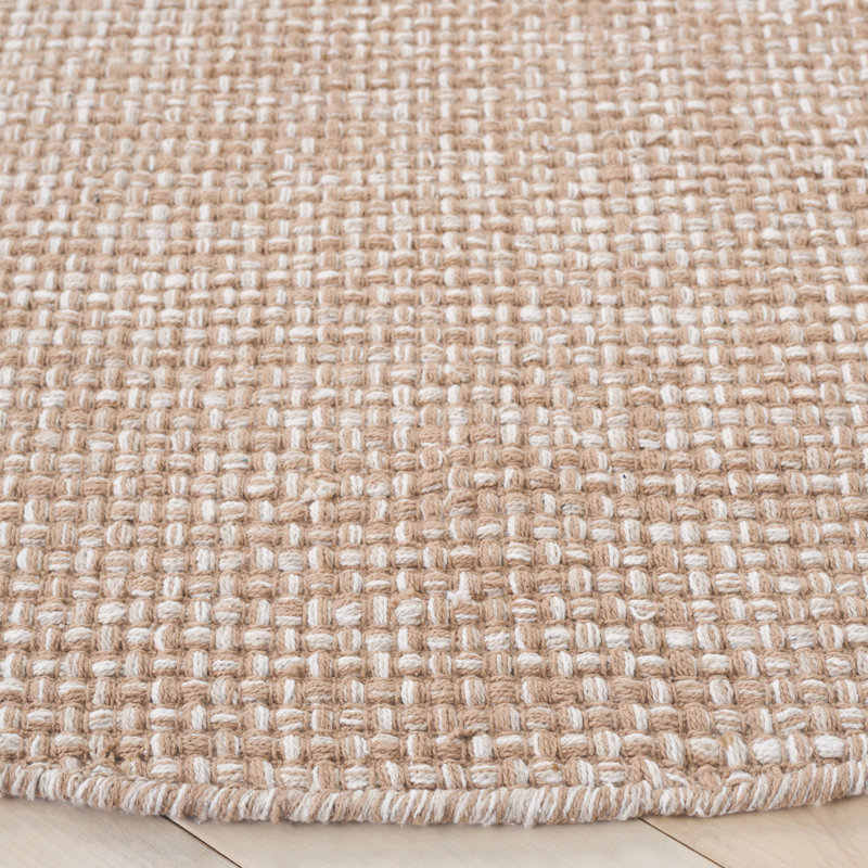 Abinadi Flatweave Cotton Rug, Round 6'