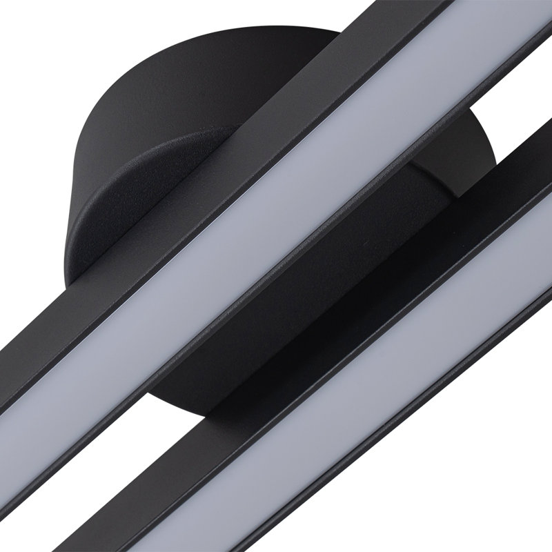 Nobuo 2-Light Integrated LED Aluminum Flush Mount, 2.75" H x 35.8" W x 4.7" D, 6000K