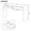 Console moderne avec 2 tiroirs de rangement, table d'entrée cannelée à silhouette arrondie pour le couloir du salon et du vestibule (noir)-124923061