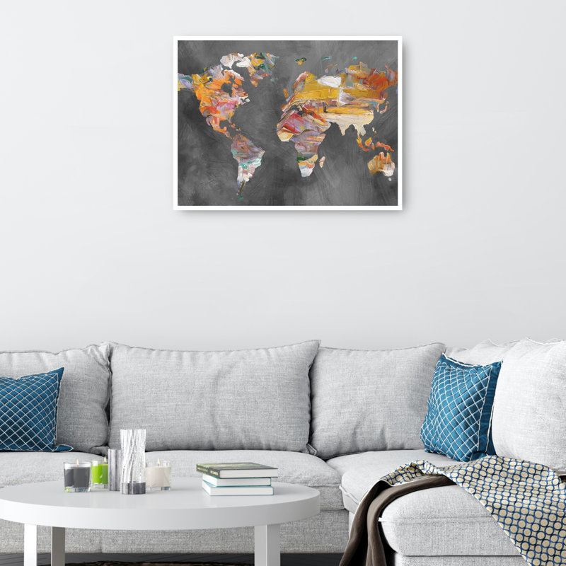«Global Colors» par Studio Arts, reproduction d'art sur toile, H 31 po x l 41 po x P 1,5 po, Toile encadrée saturée blanche