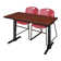 Cain T-Base Training Seminar Table & 2 Zeng Stack Chairs