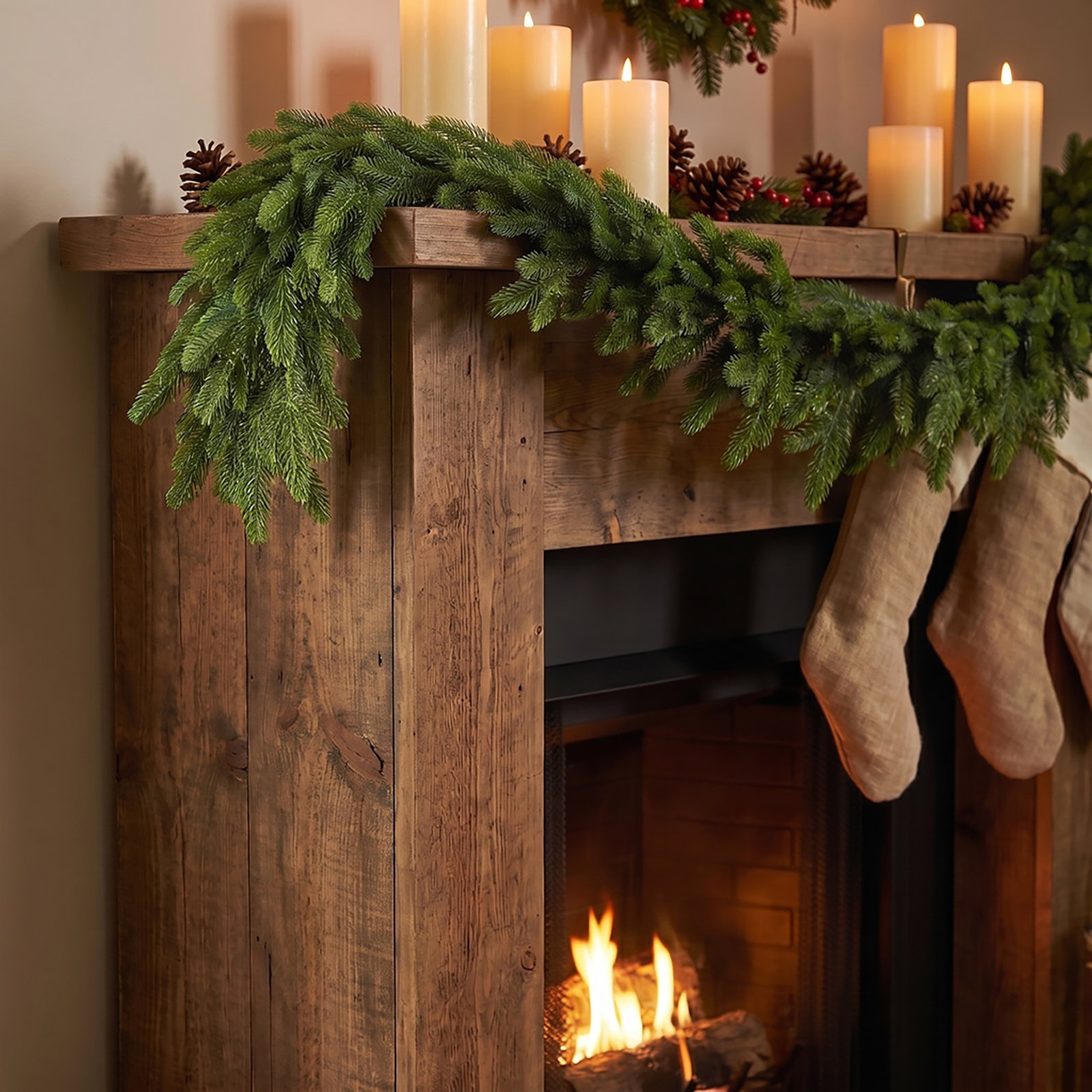 48" Real Touch Noble Fir Garland