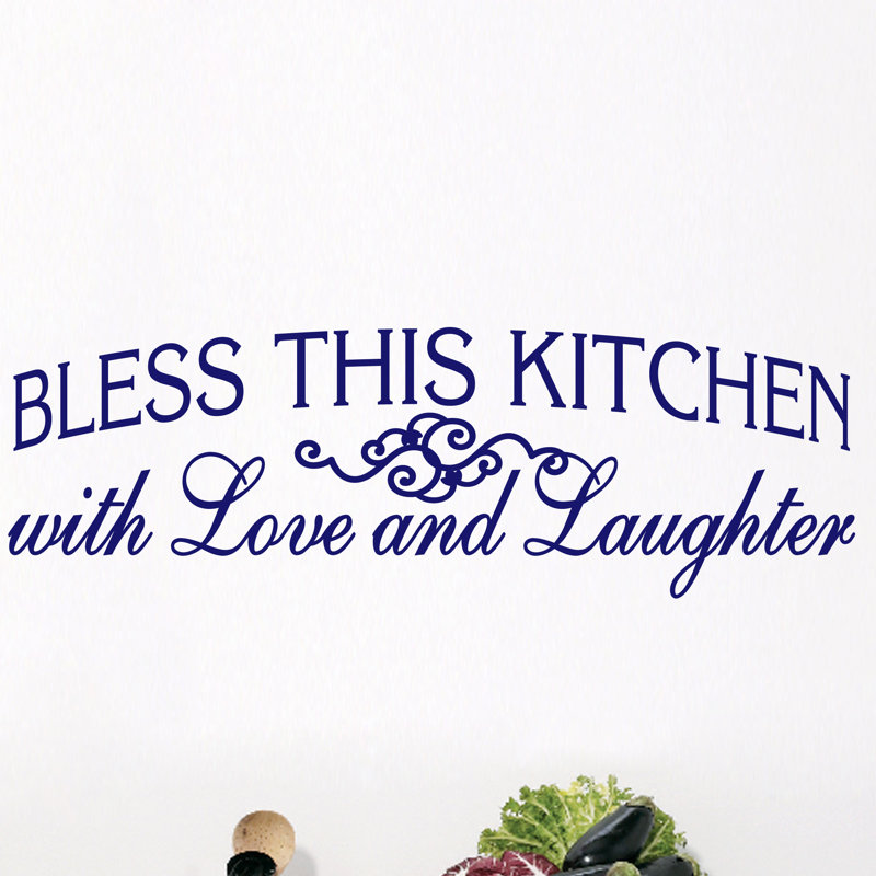 Décalcomanie murale de cuisine bless, Bleu marine