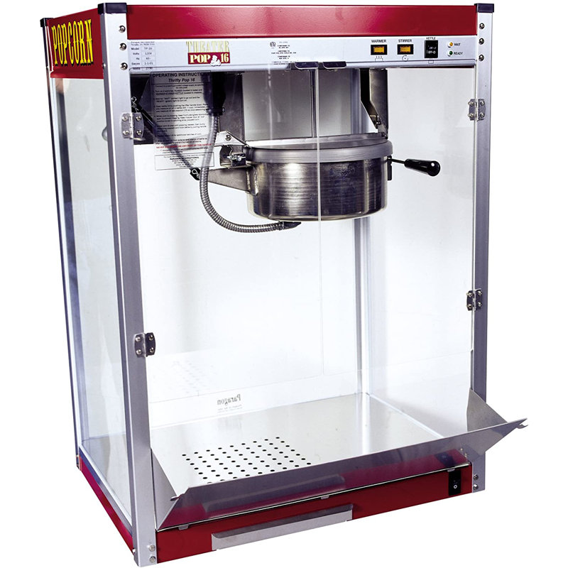 Paragon Red 16 oz Stainless Steel Popcorn Machine