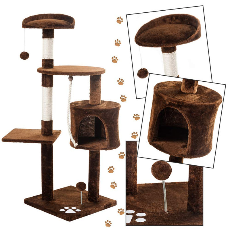 118 cm H Cat Tree / Condo, Brown