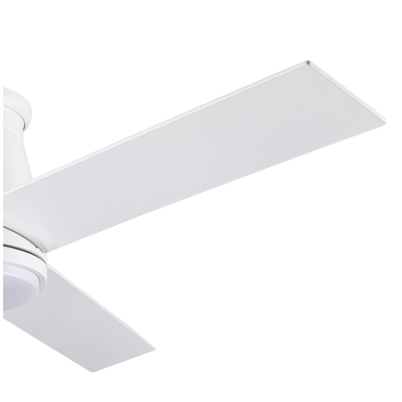 48" Lowe Profile Ceiling Fan With Light, White