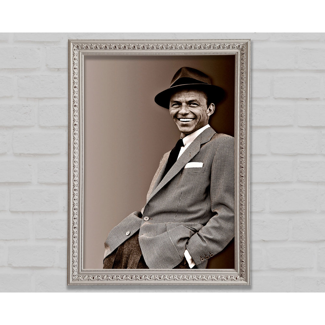 Frank Sinatra Sepia - Einzelner Bilderrahmen Kunstdrucke