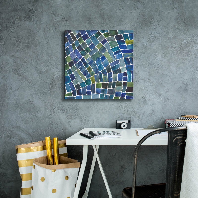 «Sea Glass 2» par Cheryl Warrick, art mural, H 18 po x l 18 po