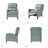 Beecher Traditional 28.75" Wide Genuine Leather Manual Club Recliner with Solid Wood Legs-443251221
