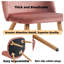 Ensemble de 4 chaises de salle à manger en velours, ensemble de chaises d'appoint de style scandinave pour le salon, les pieds en métal et les sièges souples, 4 pièces-352838035