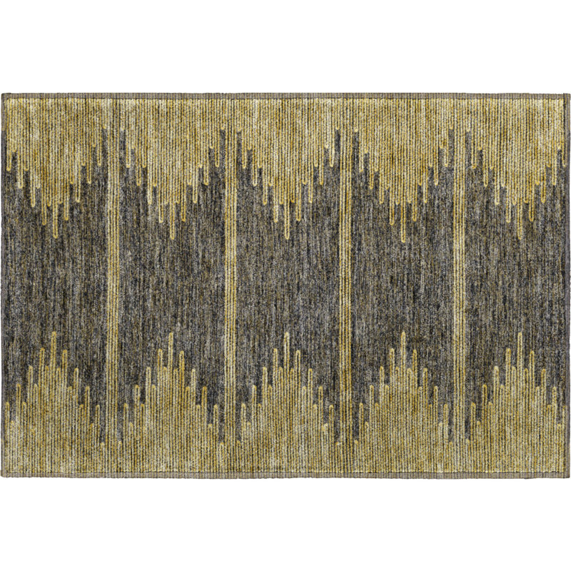 Premium Machine Washable Cerrito Graphite Rug, Rectangle 1'8" x 2'6"