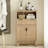 Storage Cabinet With Doors And Drawers, Solid Wood Legs
