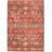 Washable Red and Ivory Machine Woven Area Rug-658139148