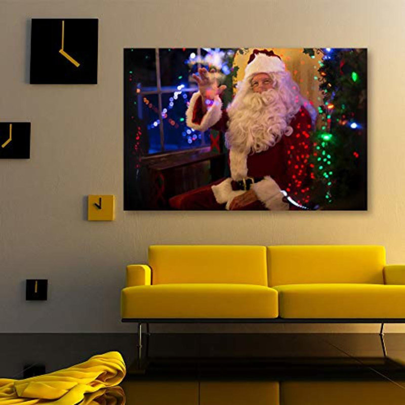 Christmas Holiday Celebration Santa Claus X06 - Photographie sur toile tendue, H 16 po x l 24 po