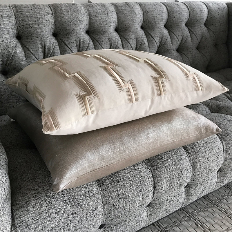Boutique Linen Square Pillow Cover & Insert, Faux Down