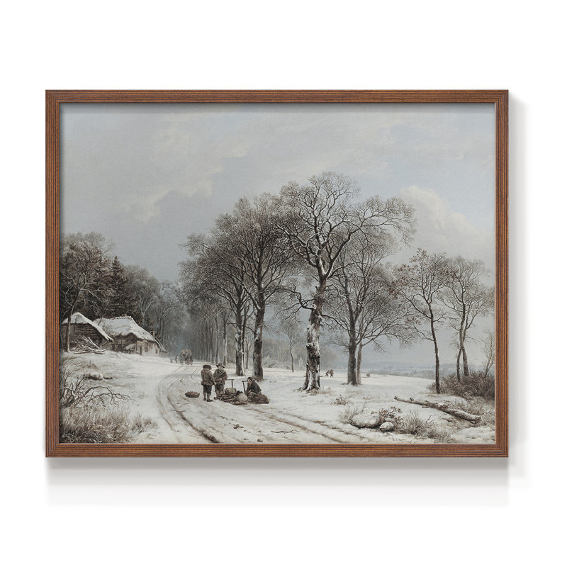 Paysages rétro-CCX - reproduction encadrée, H 11 po x l 14 po, Noyer