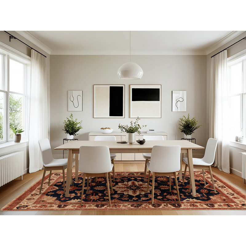 Machine Washable Persian Brown Area Rug, Rectangle 7' x 10'