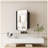 Modern Metal Framed Cabinet with Mirror and Adjustable Shelves-1877181101