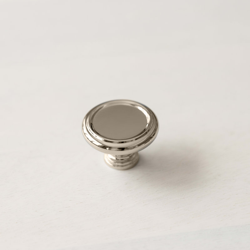 Berkshire Collection Round Knob - 1-1/2 " Diameter Cabinet Knob- Farmhouse Hardware for Drawers & Cabinets, Polished Nickel