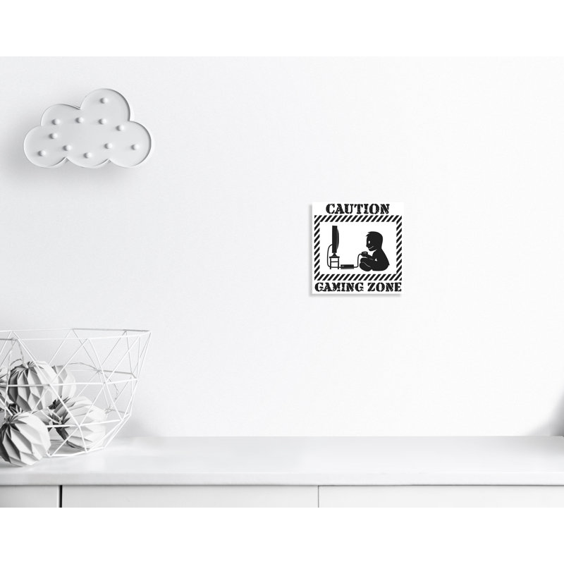 Impression sur papier Juvenile Gaming Gaming Zone Kids, H 12 po x l 12 po x P 1,5 po, Canevas