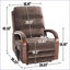 Fauteuil inclinable avec lève-personne motorisé, position infinie, massage thermique, accoudoirs en bois massif, capacité de 350 lb | Noyer brun | Chenille