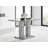 Eubanks High Gloss Double Pillar Dining Table Set with 4 Luxury Faux Leather Dining Chairs-1067800719-1067628010