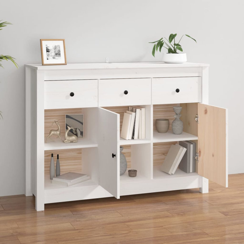 Kitsy 100cm Solid Wood Sideboard, White