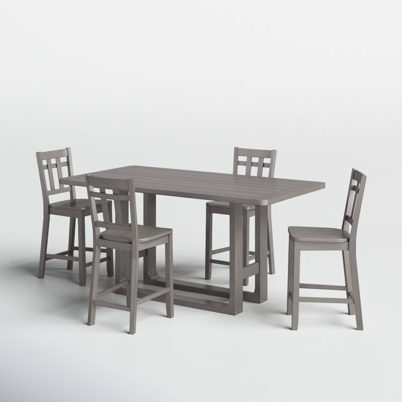 Annea Counter Height Dining Set, 5 Pieces: Table, 4 Chairs