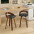 2 Pieces Bar Stools, Swivel Bar Stools With Low Back