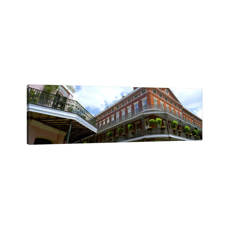 Wrought Iron Balcony New Orleans LA USA - Wrapped Canvas Panoramic Print, 182.88 cm H x 60.96 cm W