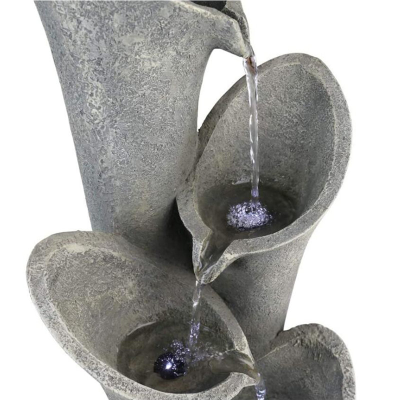 Fontaine cascade intérieure / extérieure en résine avec lumière