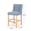 Ensemble de 2 tabourets de comptoir à oreilles capitonnés en tissu Vienna Vienna de 27 po, alliant style et confort pour les cuisines modernes-87657789